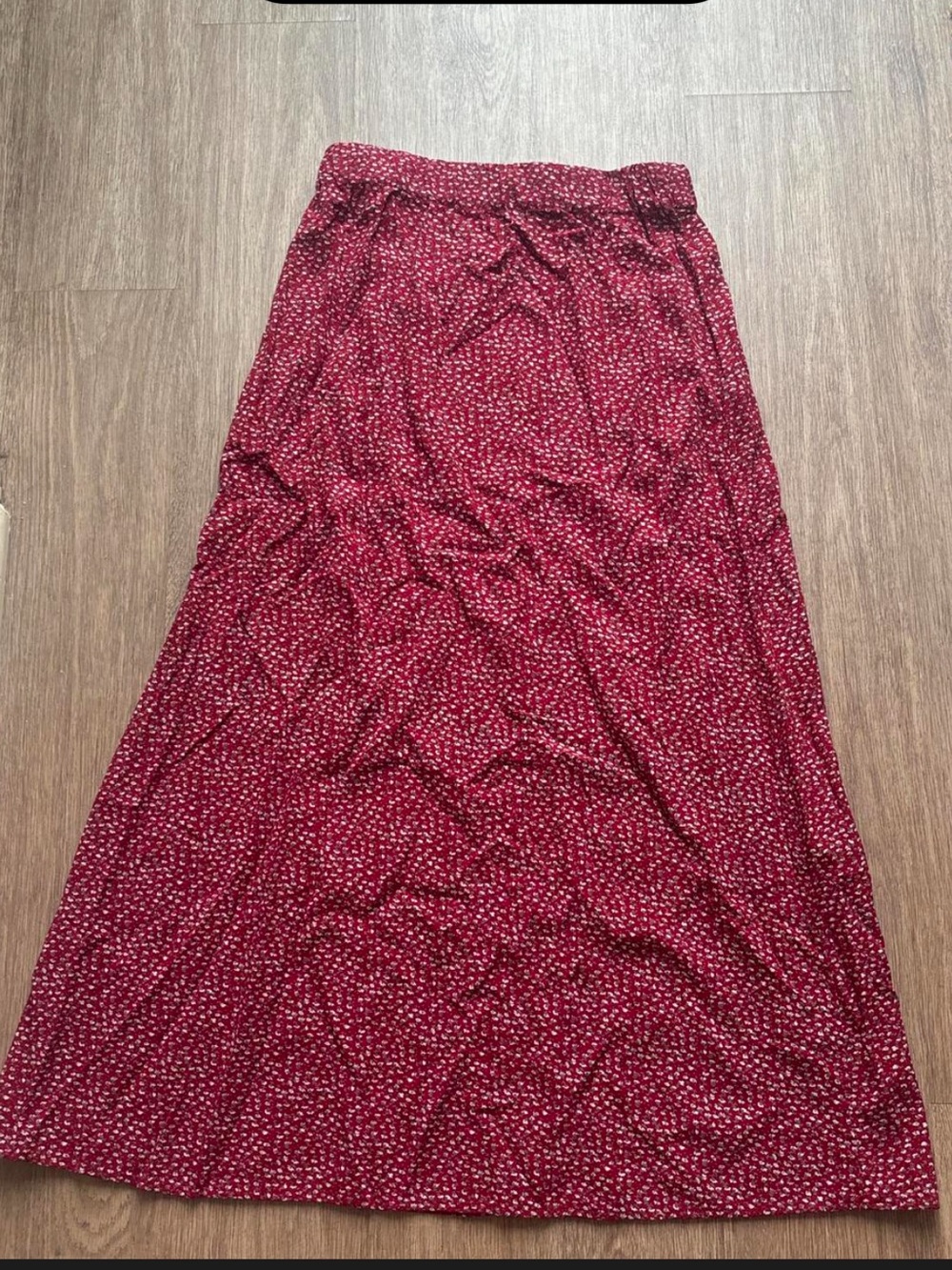 Brandy Melville Red Floral Maxi Skirt